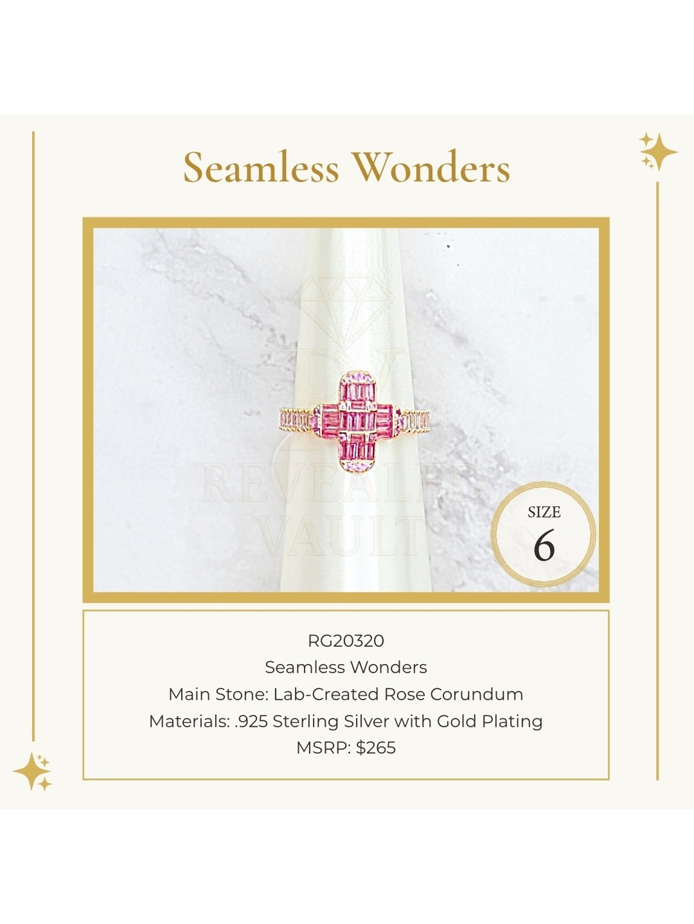 Seamless Wonders - Size 6 - Sterling Club Vermeil